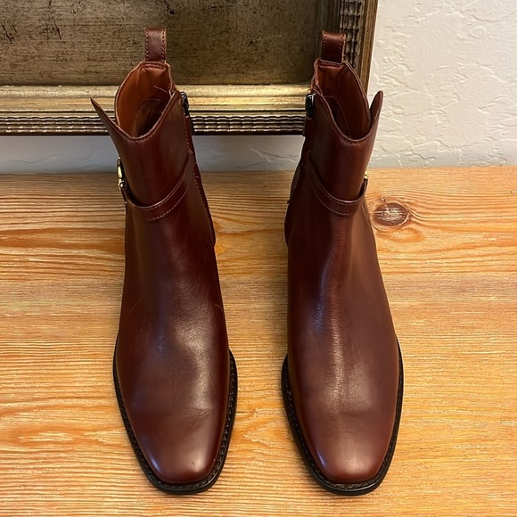 Sam Edelman Brawley Buckled Ankle Boot - NWT -Deep Pecan - Sz 8 - Picture 2 of 9